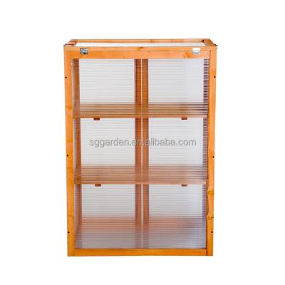 China Easily Assembled Wooden Frame Custom Backyard Decoration Garden Greenhouses For Garden for sale