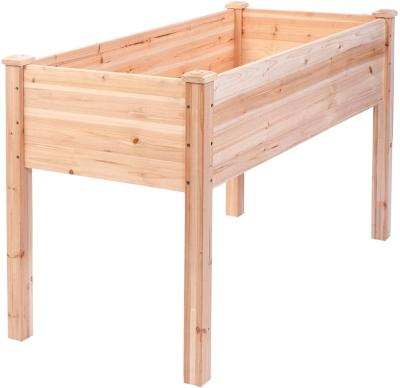 China Eco-Freindly Wooden Garden Raised Vegetable Bed Rectangle Planter Box For Outdoor Patio for sale