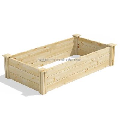 China New Design Eco-Freindly Garden Decoration Indoor Outdoor Wooden Raised Bed Flower Planter Box For Backyard for sale