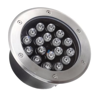 China External Led Uplighters Ip65 Outdoor Dmx 512 Led Underground Burial Light 18W RGB Led Underground Light for sale