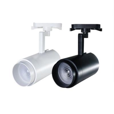 China 15W 20W 30W Modern 15-60 Degree Gallery Rail Spotlight Zoom Adjustable COB Led Track Light for sale