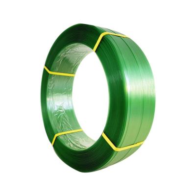 China Machine Packing Green Plastic Packing Strap Strapping Tape Pet Packing Straps for sale