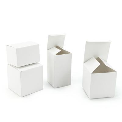 China Customized Small White Box Product Packaging Simple White Paper Box Recyclable White Cardboard Box for sale