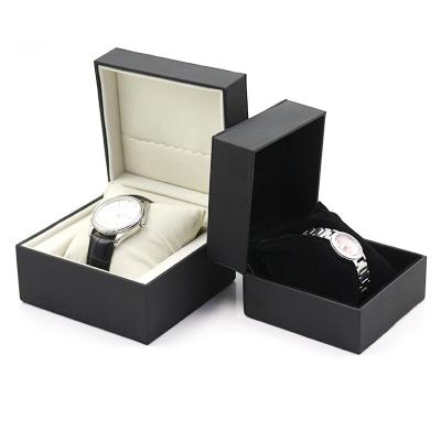 China High Performance Custom Logo Gift Display OEM Packaging Luxury Black Rigid Cardboard Paper Watch Box Cases for sale