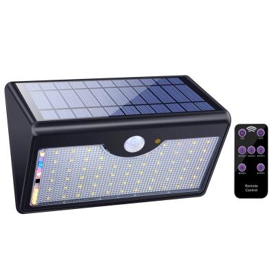 China OEM ODM Support 60pcs LED 5 Mode Solar Street Wall Light Working Garden Light With Remote Controller Motion Sensor Solar Lamp for sale