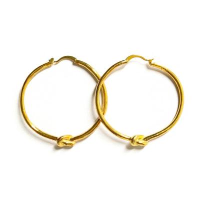 China New Design TRENDY Jewelry Funky Earrings 24k Gold Gold Plated Brass Hoop Earrings Big Earrings For Girl for sale