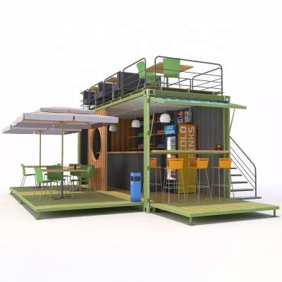 China Modern Custom Prefab Shipping Container Coffee 20ft Prefab Shipping Container Cafe for sale