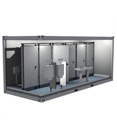 China Modern Widely Using 20ft Portable Container Public Prefab WC And Prefab Movable Toilet for sale