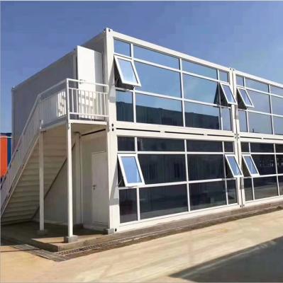 China Newly Modern Custom Build Full Glass Window Flat-pack Container Moblie Modular House for sale