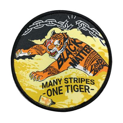 China Viable Designer Custom Football Club Logo Woven Patches Jersey Emblem Badges For Soccer Sports Apparel Tiger Patch for sale