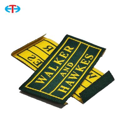 China End Ply Label Sustainable High Quality High Density Custom Made High Density Garment Woven Label Clothes Label For Garment for sale