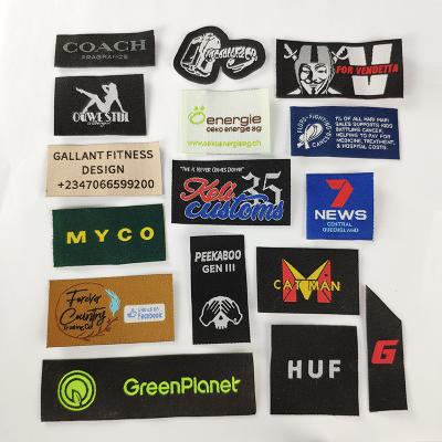 China Sustainable Factory Customized Private Label Fashion Hats Bags Garment Label Tag Woven Labels For Clothes for sale