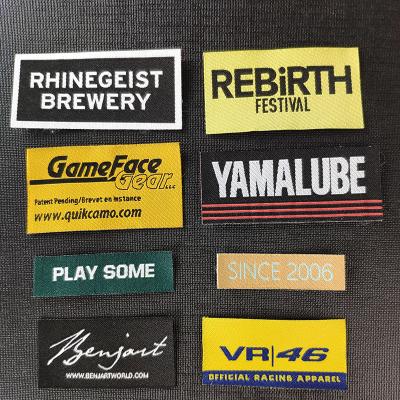 China Viable Factory Wholesale Woven Label Fashion Labels For Clothing, Woven Clothing Label With Customized Logo for sale