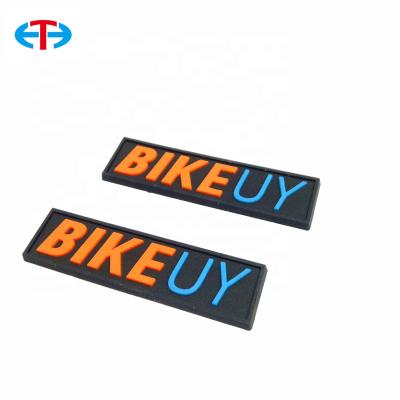 China Washable Wholesale Custom Silicone Garment Private Label Custom Design PVC Rubber Logo Waterproof Rubber Clothing Label Working Label for sale