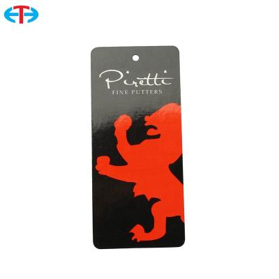 China Viable Custom Printed High Quality Clothing Hanger Tag , Personalized Cardboard Paper Tags With Printed Logo for sale