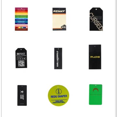 China Viable Custom Printed High Quality Clothing Hanger Tag , Personalized Cardboard Paper Tags Garment Labels Customer Size Customer Logo for sale