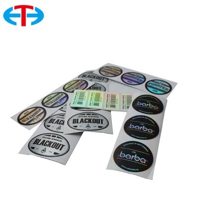 China Customized Anti-Counterfeit Laser Adhesive Label Coil Laser Adhesive Sticker Label Sticker Anti-Counterfeit Seal Stick Paper Custom Shapes for sale