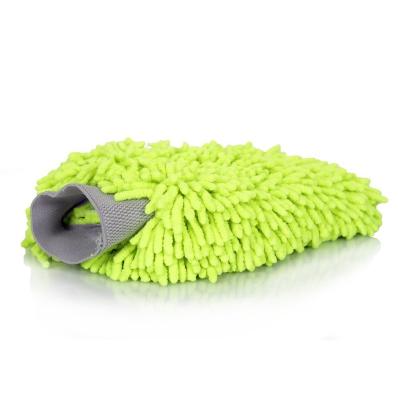 China Car Cleaning Microfiber Plush Wash Chenille Glove Car Cleaning Glove for sale