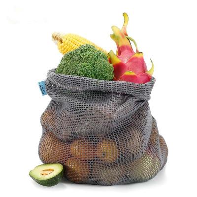 China Handled High Quality Portable Eco - Friendly Drawstring Mesh Bag For Groceries And Storage for sale