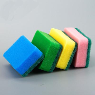 China Sustainable High Density Powerful Cleaning Non Scratch Colorful Sponge Scrubbing Rub Pad for sale