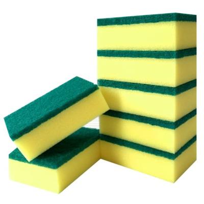 China Sustainable Kitchen Scrubber 10*7*3cm Dish Wash Sponge Cleaning Scouring Pad for sale