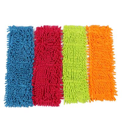 China Viable Flat Head Mop Refill Replaceable Microfiber Chenille Floor Mop Head Cover For Flat Mop for sale