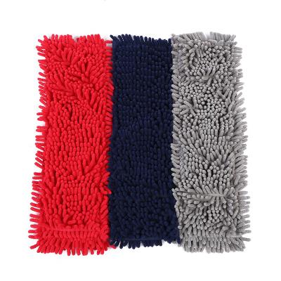 China Viable Flat Head Mop Refill Replaceable Microfiber Chenille Floor Mop Head Cover For Flat Mop for sale