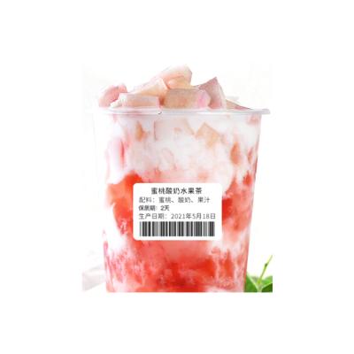 China Waterproof Customized Packaging Label Sticker Shopping Sticker For Milk Tea Shop And Cafe for sale