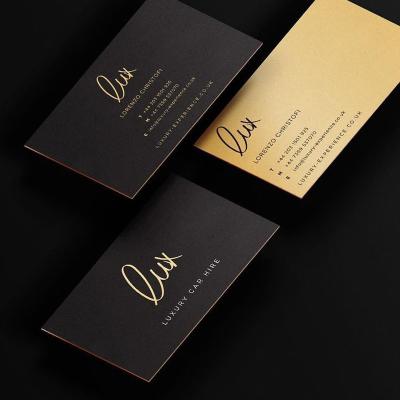 China Business Luxury Hot Stamping Business Card With Your Own Gold Foil Logo Printing Business Card for sale