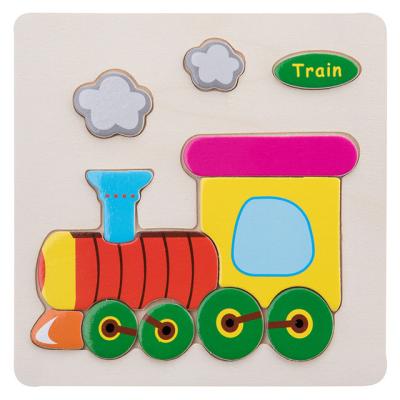 China DIY TOY Small Size 3D Puzzle Board Cartoon Dinosaur Sound DIY Jigsaw Animal Wooden Jigsaw Puzzle Kids Bestselling Gift Educational Toy For Kid for sale