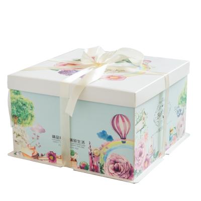 China Different Materials Hot Selling Types Recycled Cake Boxes Custom Printed Decorative Paper Cake Box Wholesale for sale