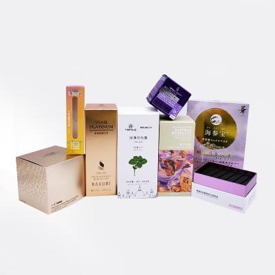 China Recycled Materials Lamination Eyeshadow Customize Printing Cosmetic Paper Box for sale