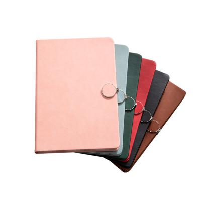 China Custom Line A5 Blank Square Softcover PU Hardcover Book Diary Print Planner Dot Leather Dotted Line Notebook for sale