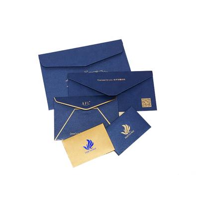 China High Quality Recycled Materials Paper CMYK Custom Printing Greeting Invitation Gold Foil Envelope for sale