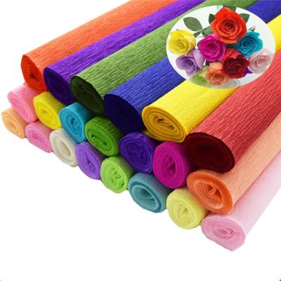 China Premium Colorful Custom Wood Pulp Craft Paper Logo Printed Tissue Gift Wrapping Crepe DIY Moisture Proof Decoration Handwork for sale