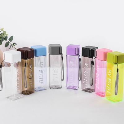 China Stocked Promotion Wholesale Gift For Student 500ml Plastic Bottle Outdoor Plastic Water Bottle for sale