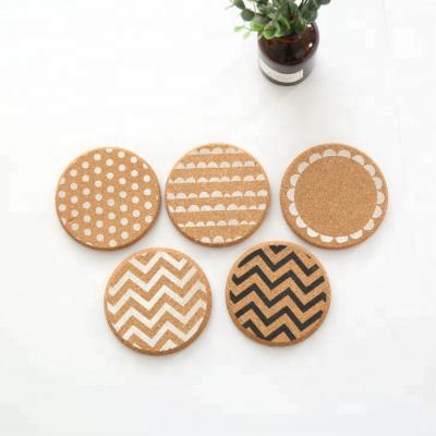 China Viable Custom Cork Coaster Laser LOGO Cork MDF Absorbent Paper Coaster for sale