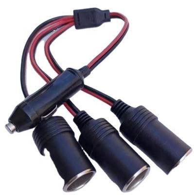 China China-chic New Car 12v Cigarette Charger 1 To 3 Way Plug Outlet Splitter Cable for sale