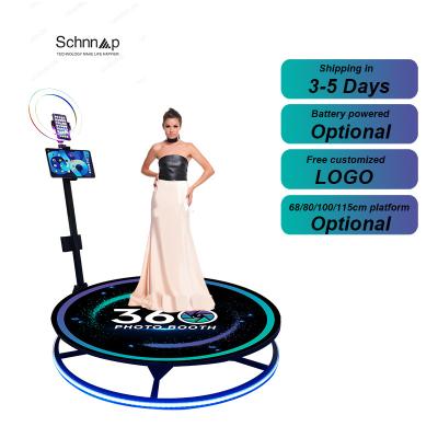 China 2022 Years 360 Smart Remote Control Rotating Visual Booth Light RGB Photo Booth 68/80/100/115cm Slow Motion for sale