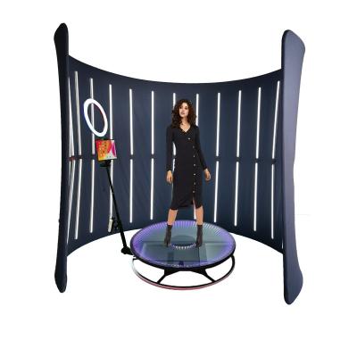 China Classic Design Custom Fabric Portable Backdrop 360 Photo Booth Enclosure 8 Feet*8 Feet*5 Feet Gate for sale