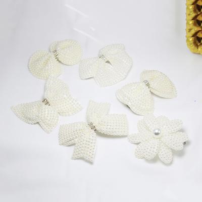 China Korean Style Pearl Bow Flower Hair Pin Hair Barrettes Shape Geometric Women Girls Hair Clip Hair Clips Accessories Hair Pins for sale