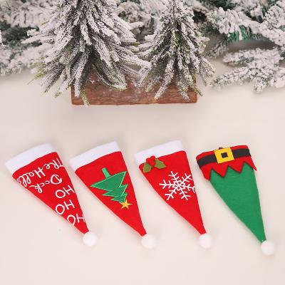 China 2020 Home Christmas Decoration Accessories Kitchen Tableware Rack Christmas Day Tableware Holder Christmas Bag Holder Christmas Decorative Decorations for sale