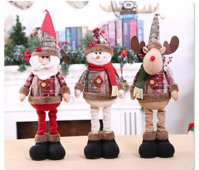 China 2021 Festival Decoration Christmas Home Decorations For Tree Home Decorations Christmas Elks Santa Snowman Dolls Decoration Kids Innovative New Year Gift for sale