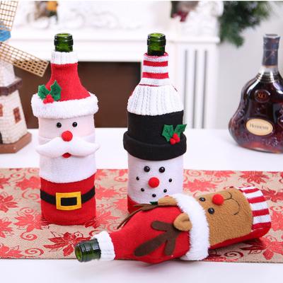 China Champagne Bottle Cover Christmas Wine Merry Christmas Decorations For Home Natal Christmas Ornaments Xmas Gifts 2022 Happy New Year 2021 for sale