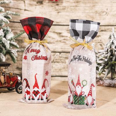 China 2022 Santa Claus Wine Bottle Cover Christmas Decorations Champagne Bottle Cover New Year for Christmas adornos de navidad Merry Christmas gifts from home 2021 for sale