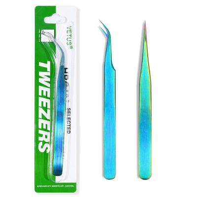 China Eyelash Extension Tools 1 Pcs Eyelash Tweezers Stainless Steel Tweezers High Precision Superhard Antistatic Tweezers For Eyelash Extensions for sale