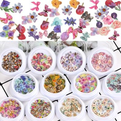 China Eco-Friendly Animals Plants Color Flowers Insects Butterfly Bear Nail Jewelry Designers Nail Stickers for sale