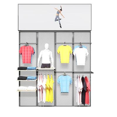 China Clothing Store 2022 New Made In China Quality Assurance Wall Mounted Hanger Rack for sale