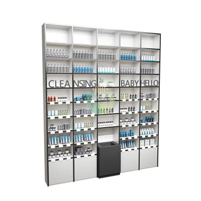 China Wholesale High Quality Stable Metal MDF Display Cabinet Cosmetic Display Cabinet Mall For Showroom for sale