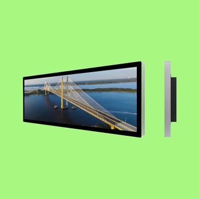 China Custom Wifi Wifi Lcd Stretched Bar Display Shop Advertising Show Lcd Bar Display Stretch For Ad Player for sale